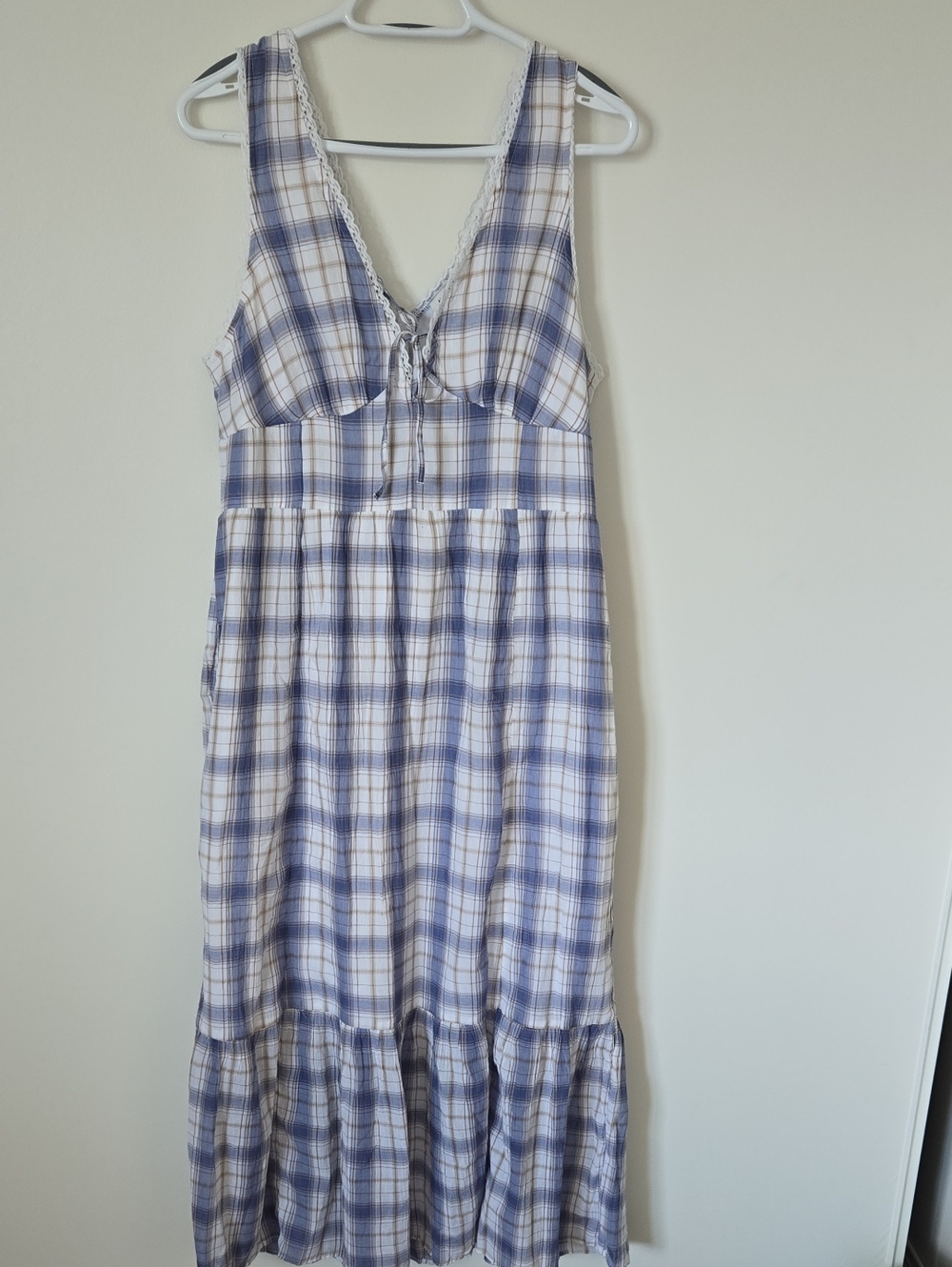 American Eagle Tie Front Midi Dress